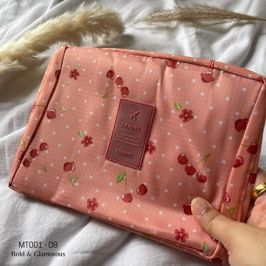 Makeup Travel Bag | MT001 | Cherry | Peach Pink | 08