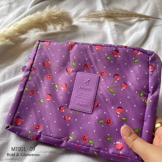 Makeup Travel Bag | MT001 | Cherry | Purple | 09