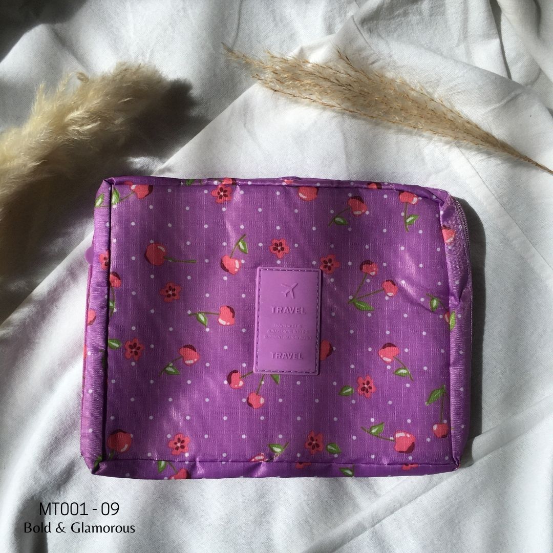 Makeup Travel Bag | MT001 | Cherry | Purple | 09