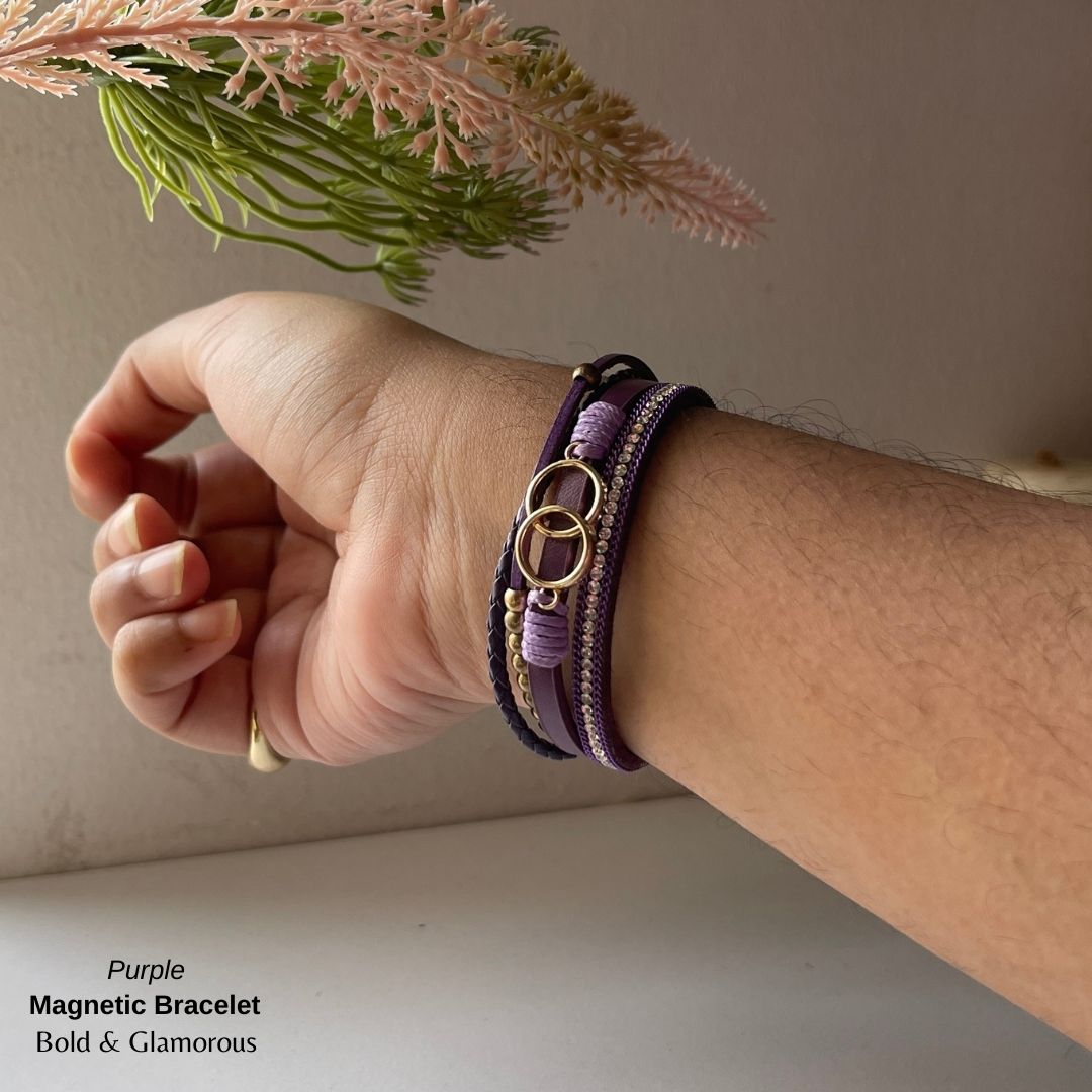 Magnetic Bracelet | MB01 | Purple