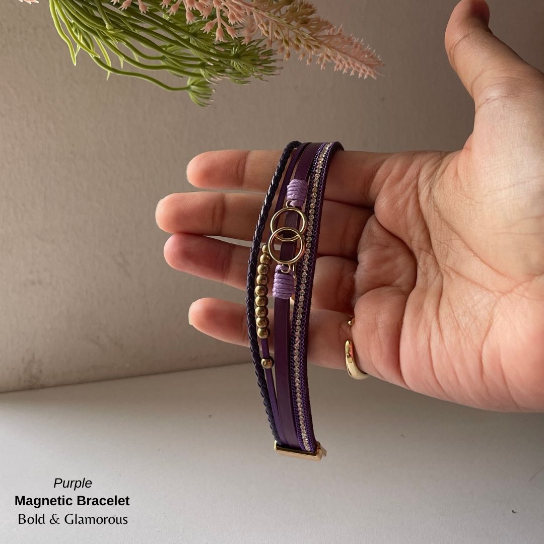 Magnetic Bracelet | MB01 | Purple