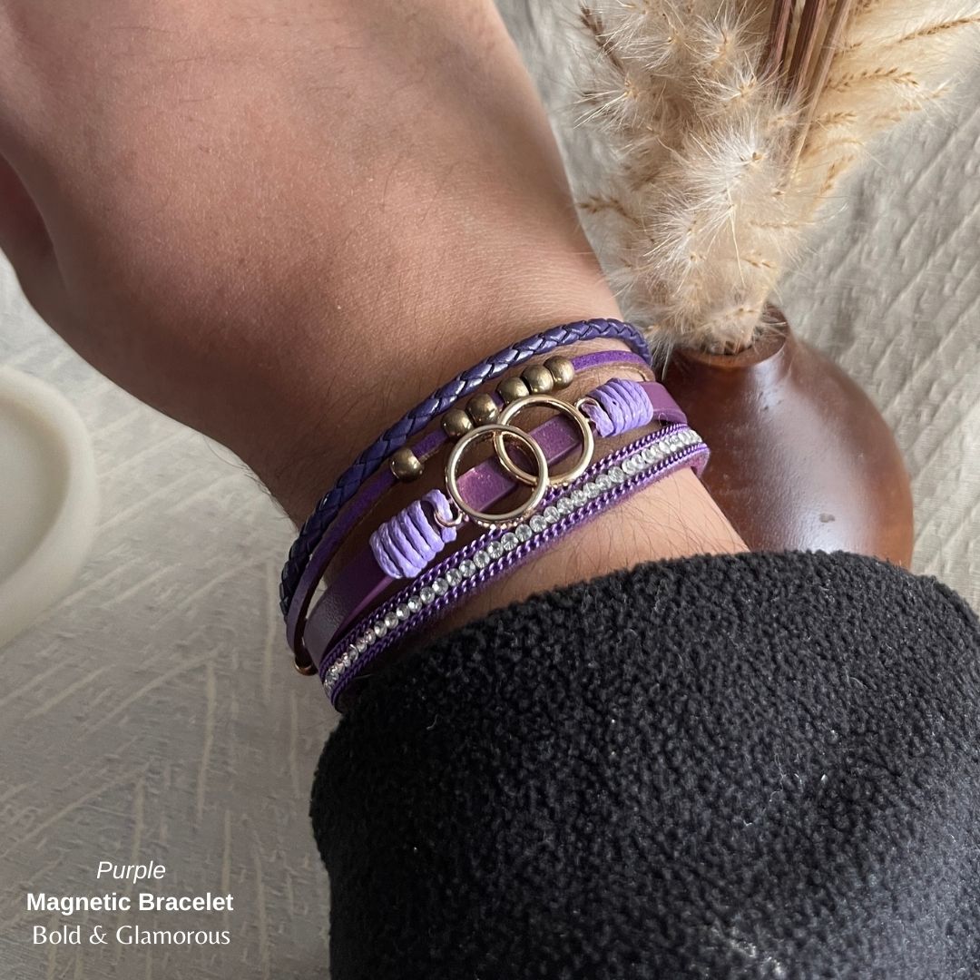 Magnetic Bracelet | MB01 | Purple