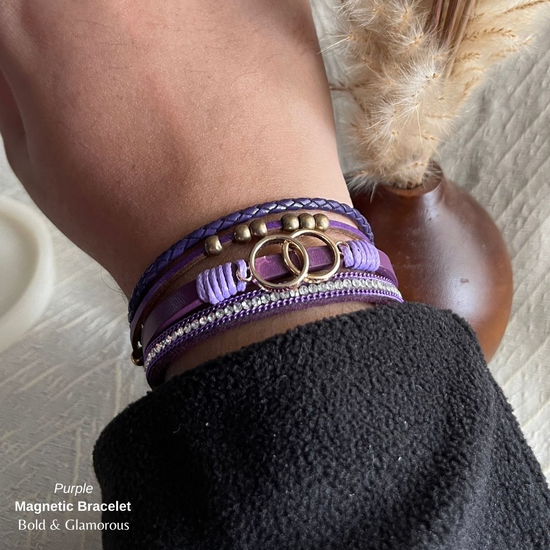 Magnetic Bracelet | MB01 | Purple