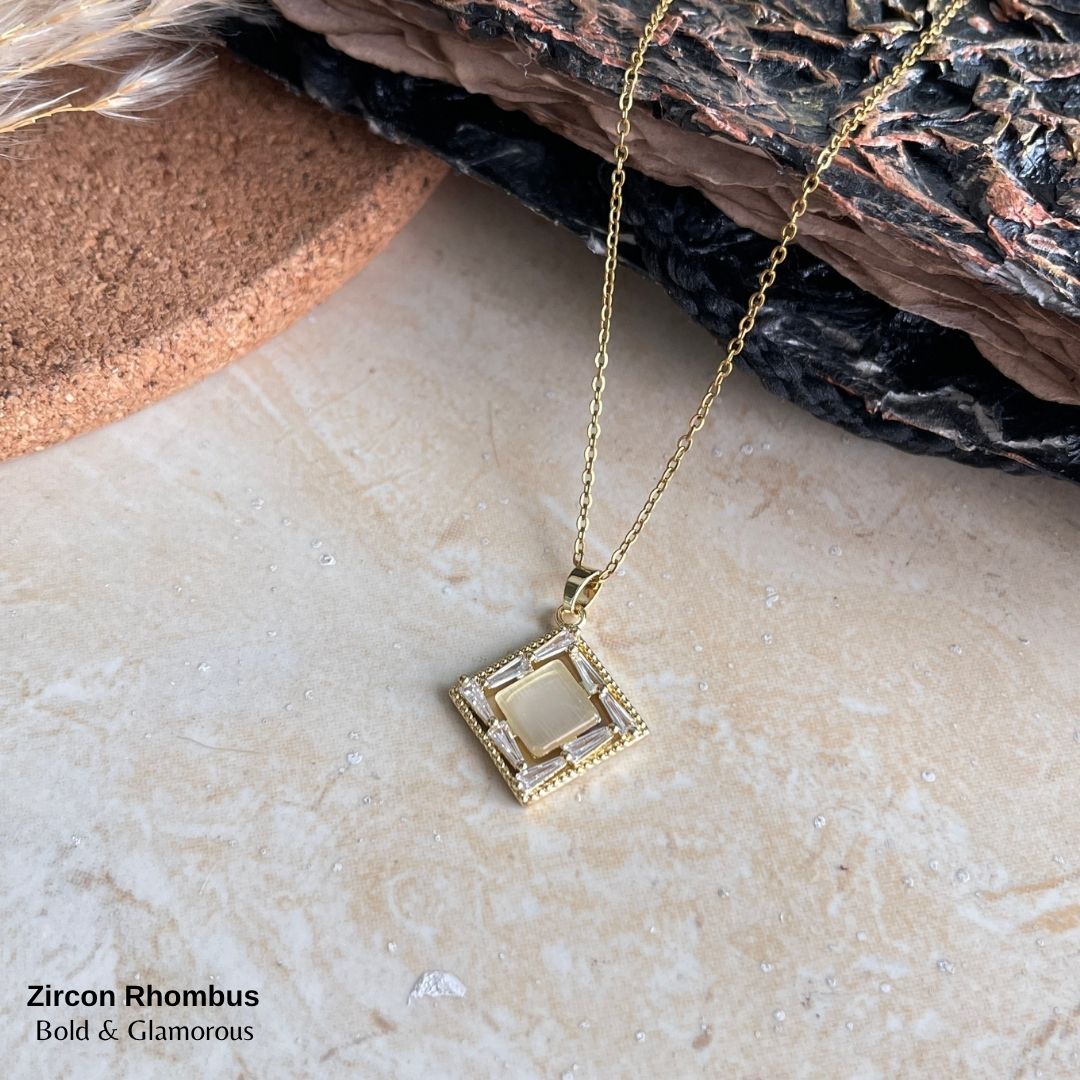 Necklace | SN161 | Zircon Rhombus