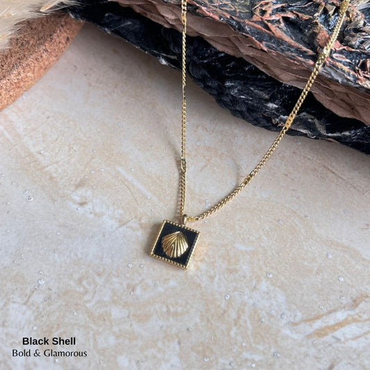 Necklace | SN183 | Black Shell