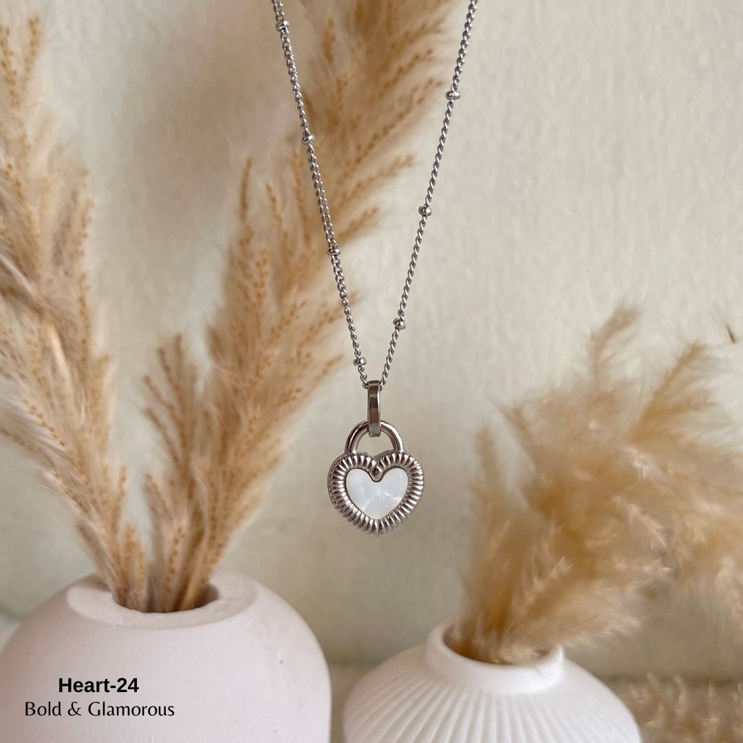 Necklace | SN047 | Heart-07 Silver