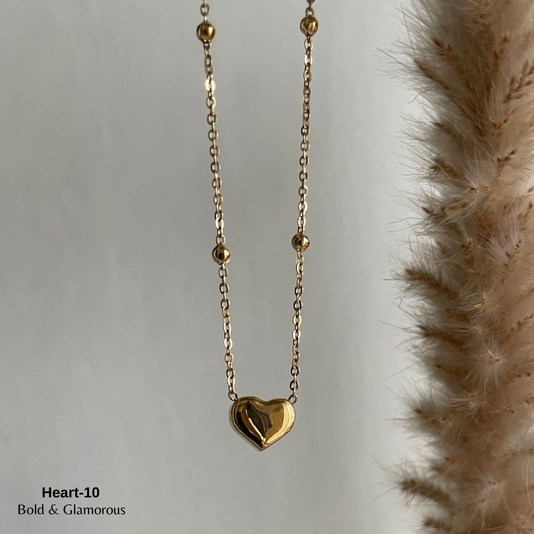 Necklace | SN071 | Heart-10 | Gold
