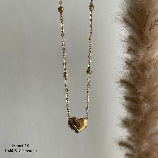 Necklace | SN071 | Heart-10 | Gold