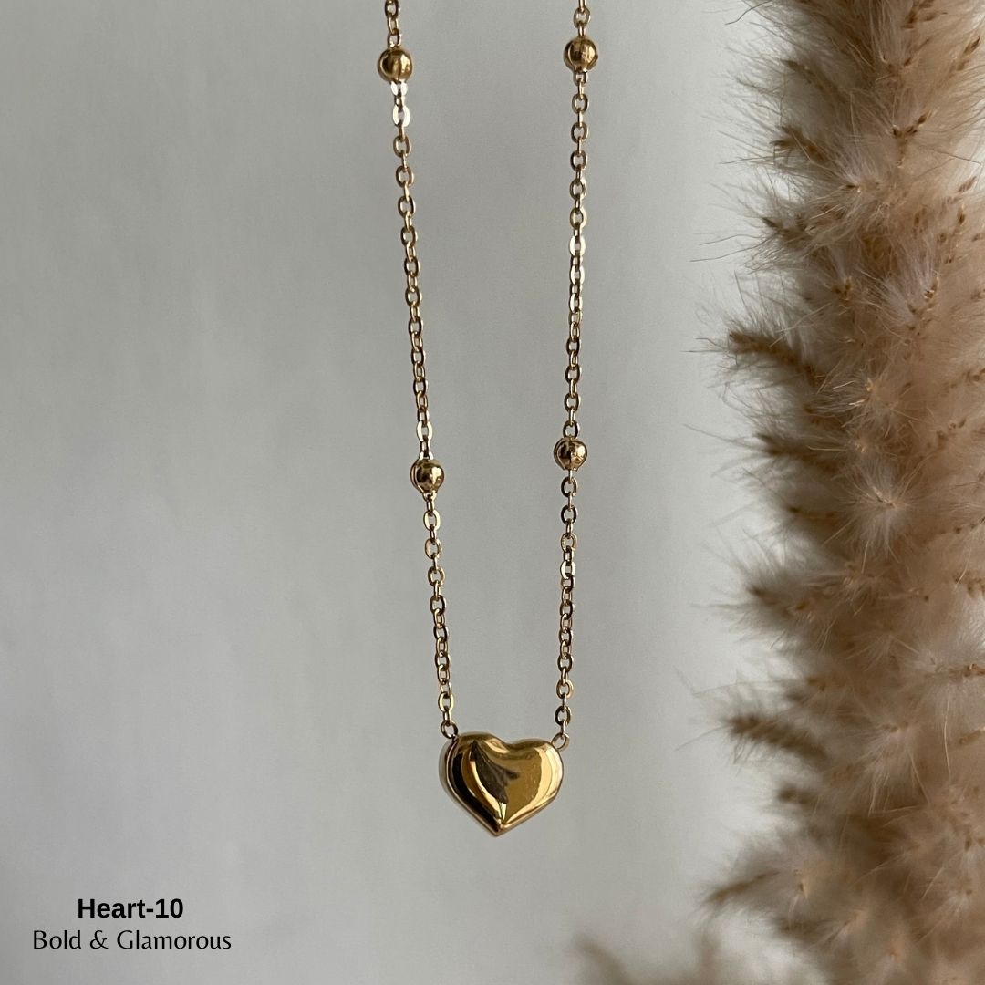 Necklace | SN071 | Heart-10 | Gold