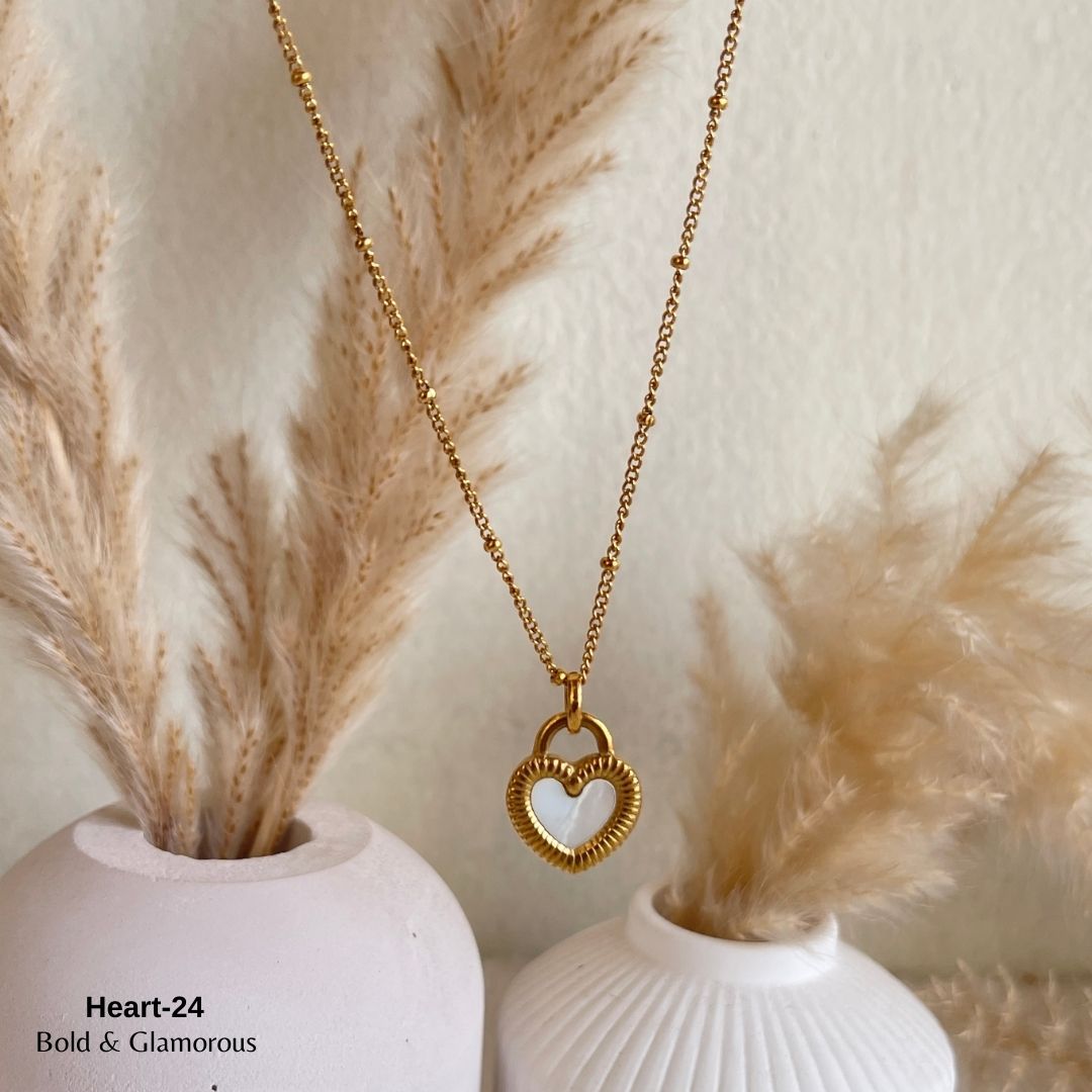Necklace | SN85 | Heart-24 Silver
