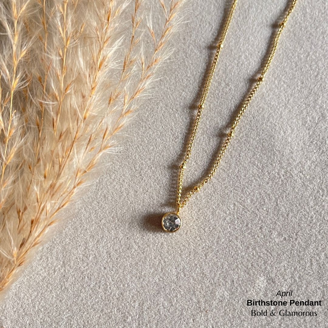 Necklace | SN095 | Birthstone | April