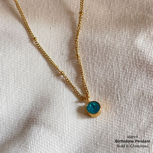Necklace | SN095 | Birthstone | March