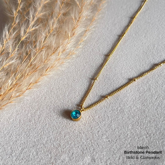 Necklace | SN095 | Birthstone | March