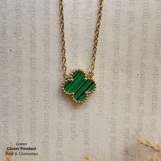 Necklace | SN096 | Clover | Green