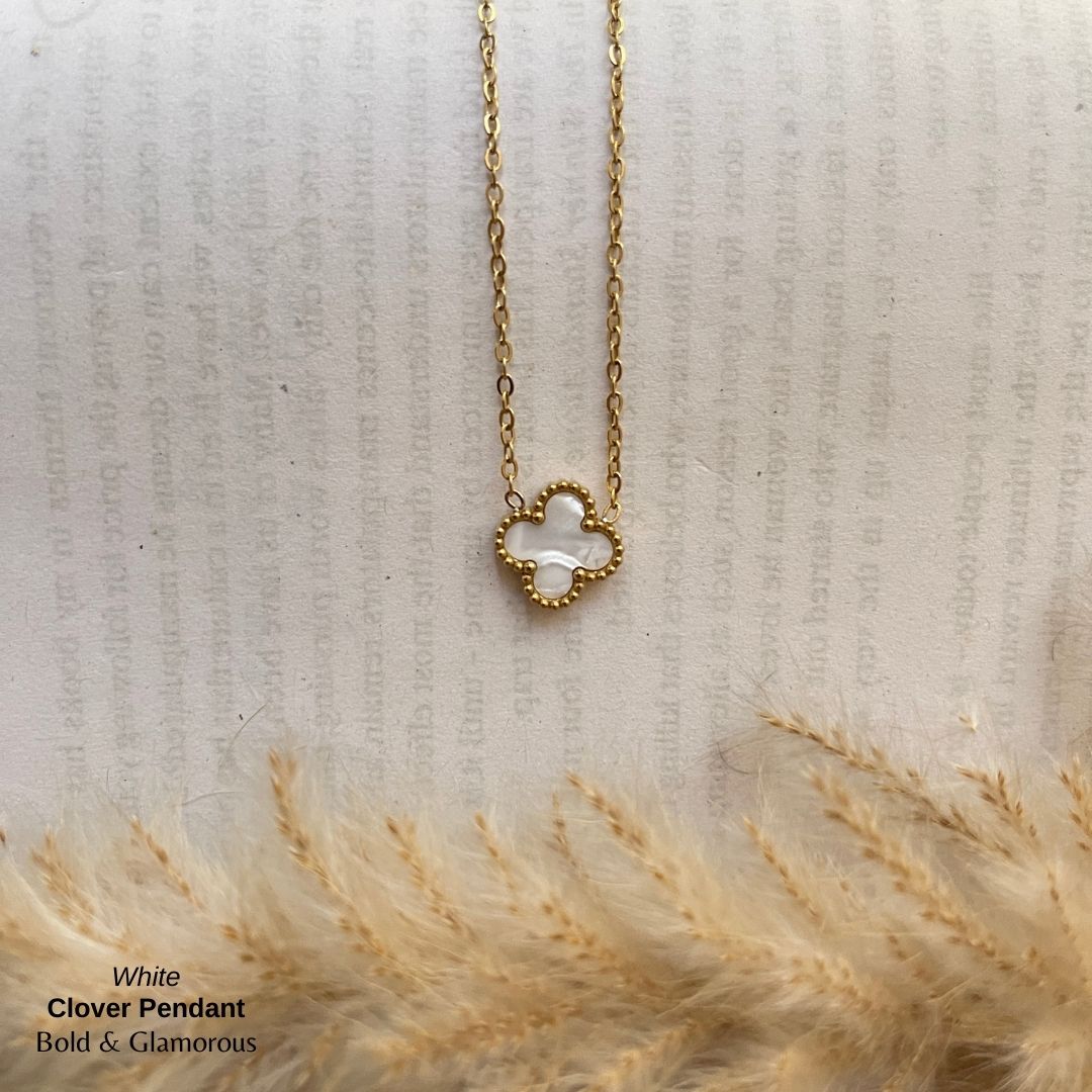 Necklace | SN96 | Clover | White