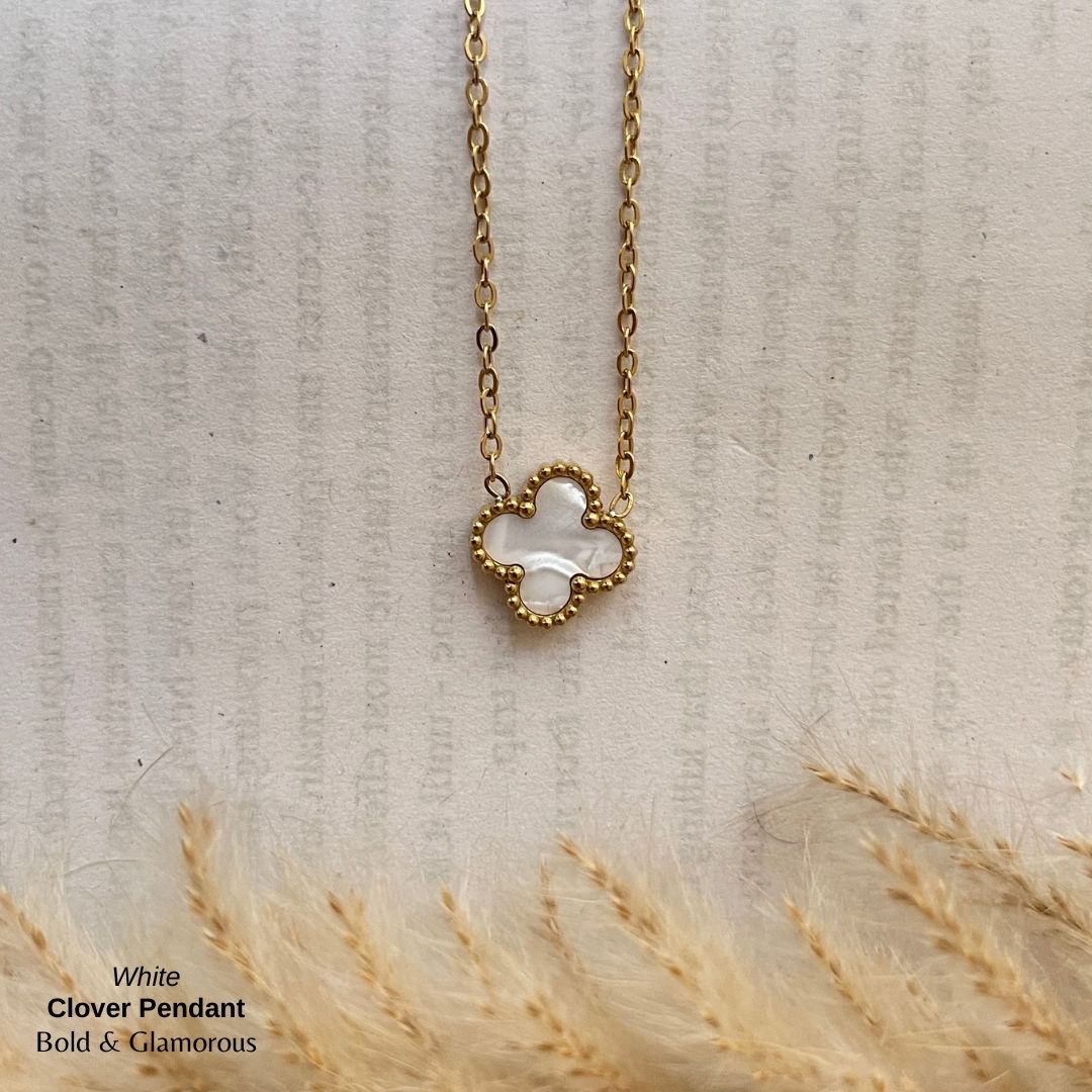 Necklace | SN96 | Clover | White
