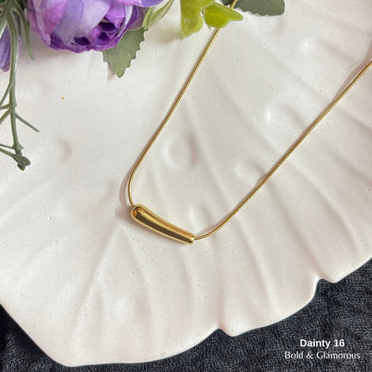 Necklace | SN063 | Dainty 16 Gold