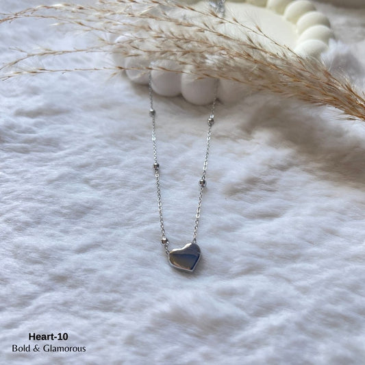 Necklace | SN071 | Heart-10 | Silver