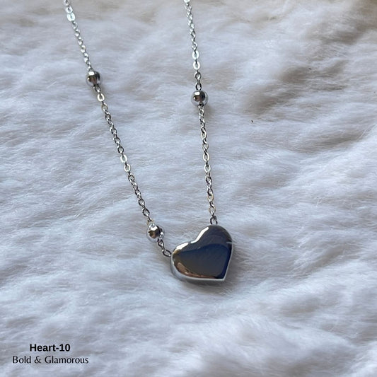 Necklace | SN071 | Heart-10 | Silver