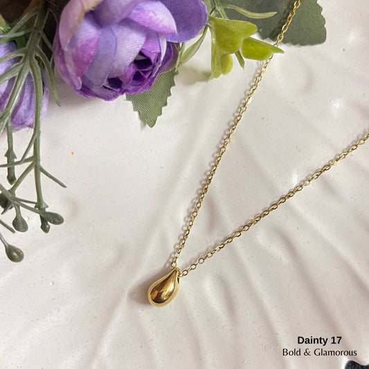Necklace | SN089 | Dainty 17 Gold