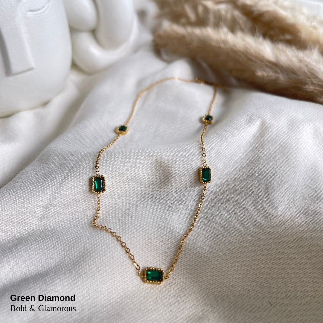 Necklace | SN116 | Green Diamond