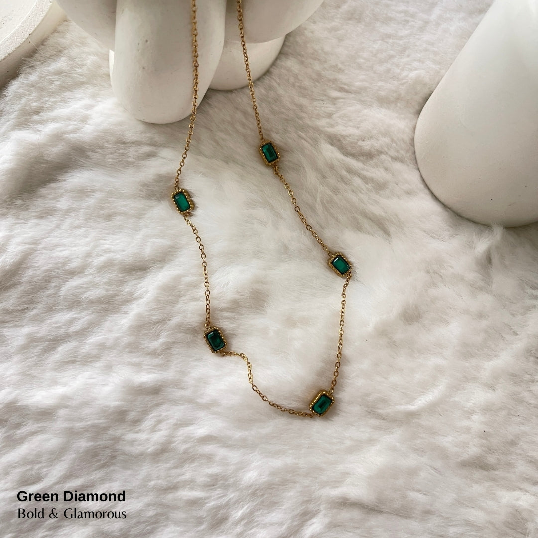 Necklace | SN116 | Green Diamond