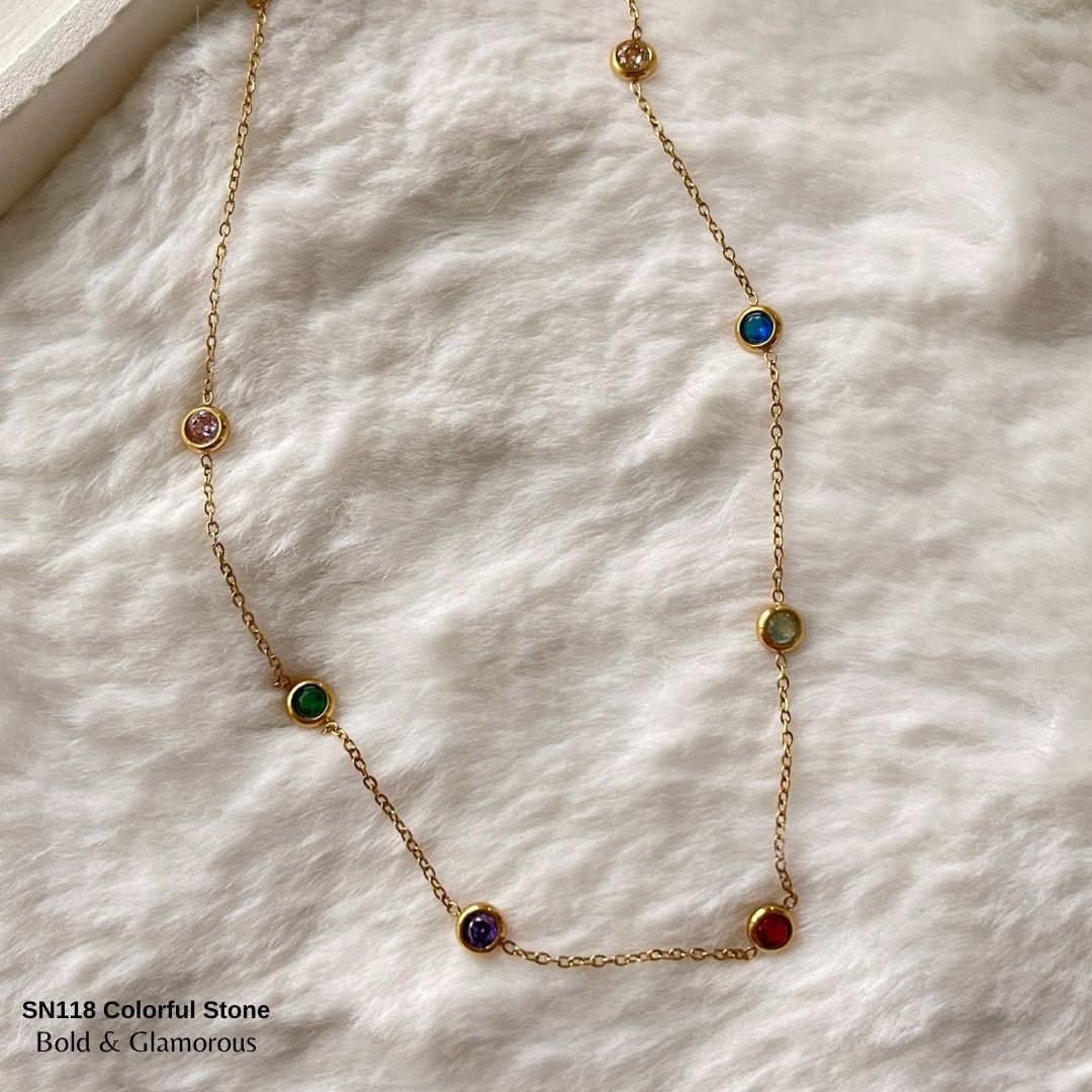 Necklace | SN118 | Colorful Stone