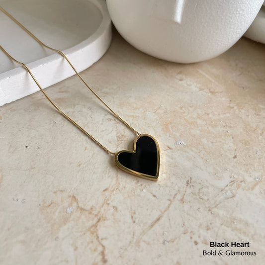 Necklace | SN187 | Black Heart