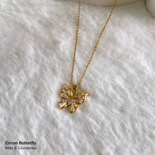 Necklace | SN250 | Zircon Butterfly