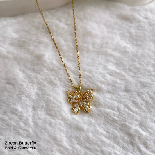 Necklace | SN250 | Zircon Butterfly