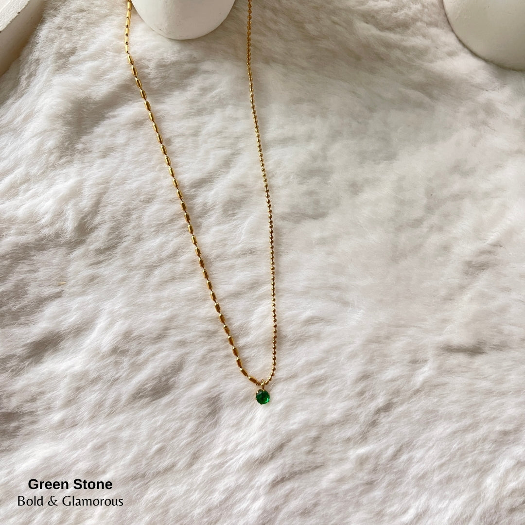 Necklace | SN261 | Green Stone
