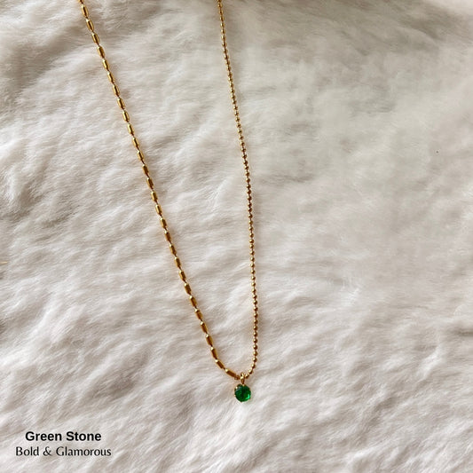 Necklace | SN261 | Green Stone