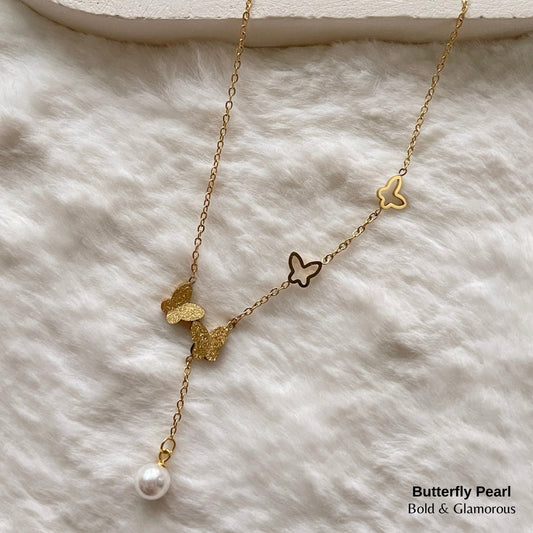 Necklace | SN263 | Butterfly Pearl