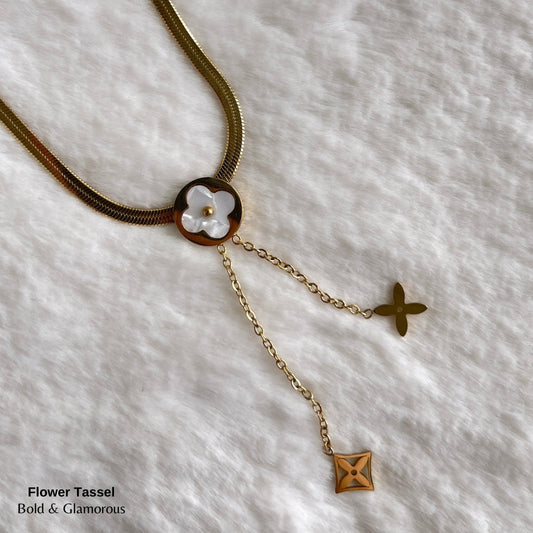 Necklace | SN266 | Flower Tassel
