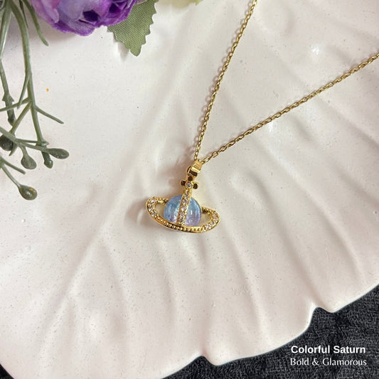 Necklace | SN313 | Colorful Saturn