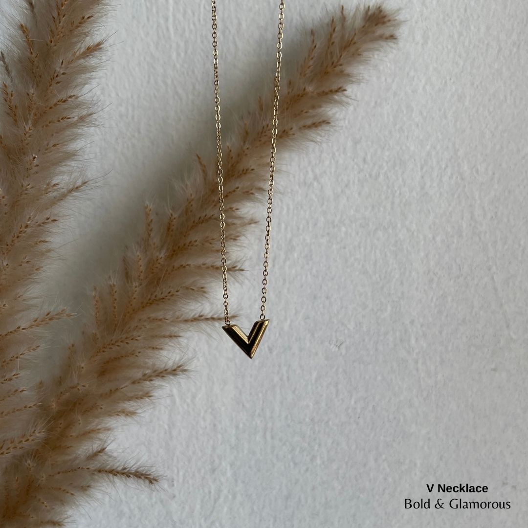 Necklace | SN040 | V Gold