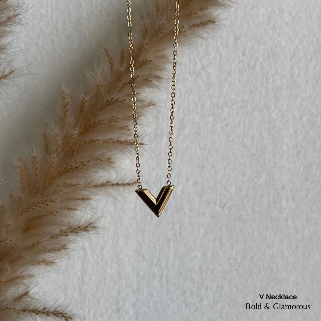 Necklace | SN040 | V Gold