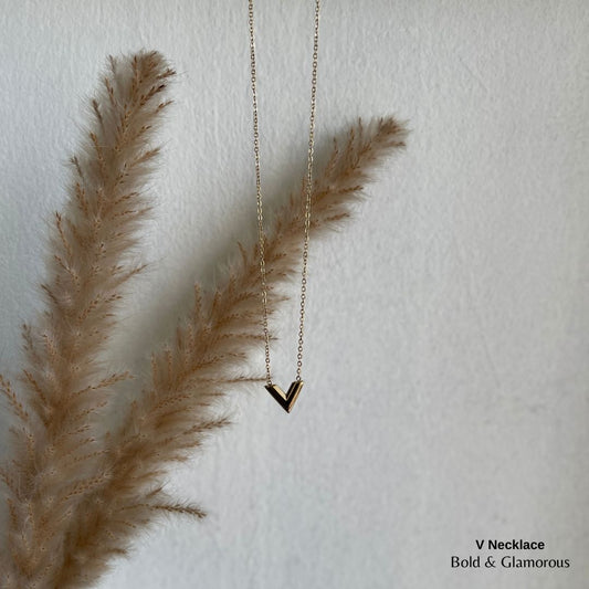 Necklace | SN040 | V Gold