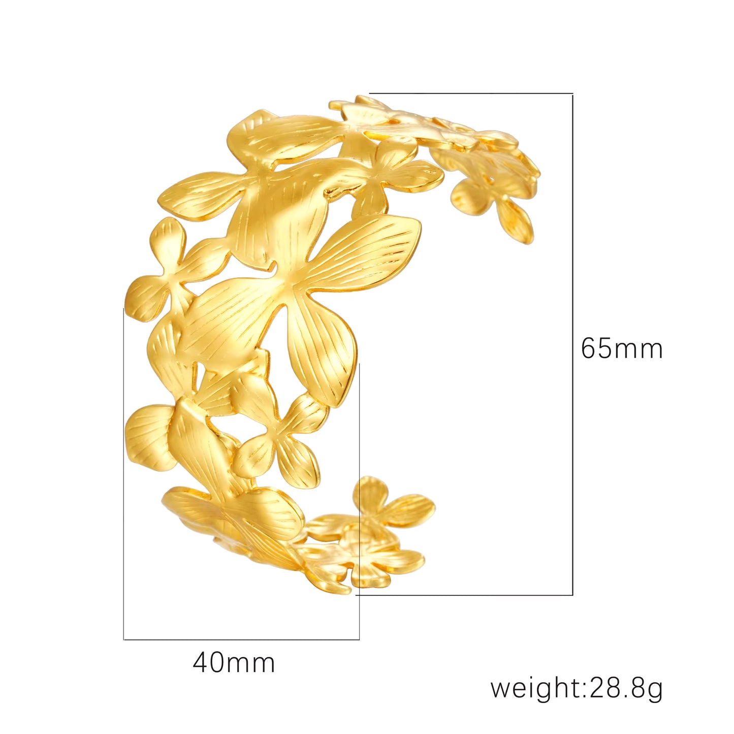 Cuff Bracelet | CB037 | Everlasting Flower