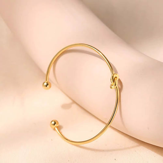 Cuff Bracelet | CB019 | Knotted Bracelet Gold