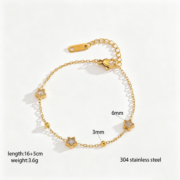 Chain Bracelet | SSCB125 | Five Pointed Star