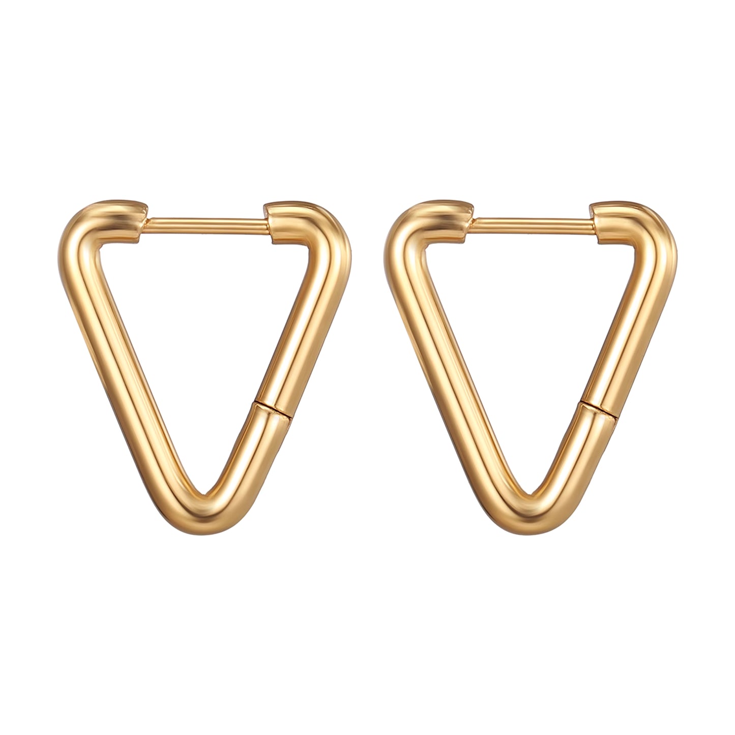 Shape Hoop Earring | Triangle | Gold
