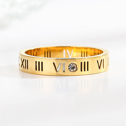 Stone Ring | SR272 | Roman Four Diamond