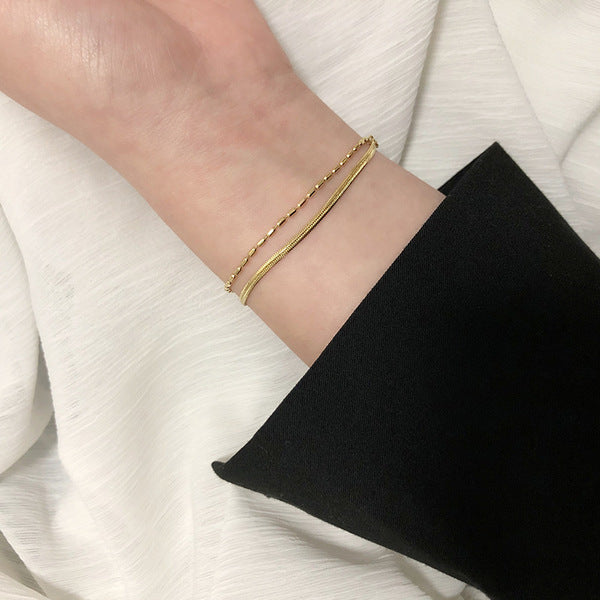 Chain Bracelet | SSCB021 | Layered Link Simple