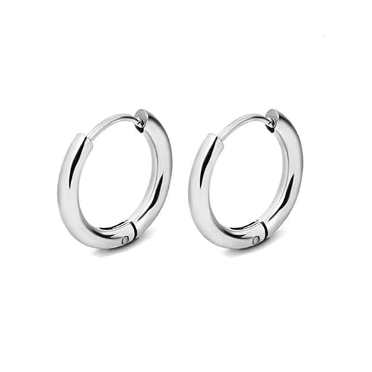 Shape Hoop Earring | Circle | Silver