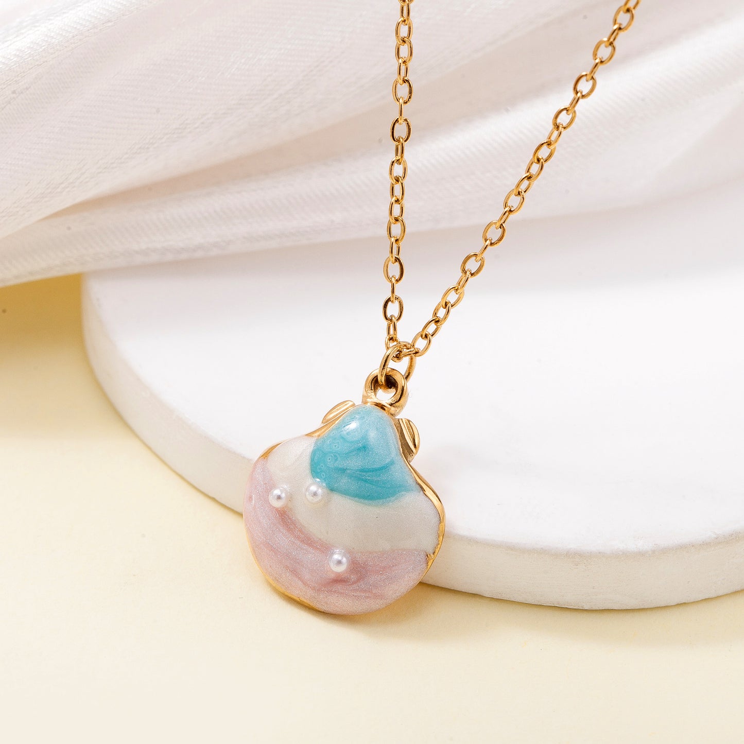 Necklace | SN284 | Enamel Shell