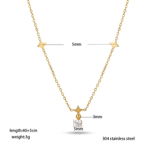 Necklace | SN345 | Zircon Star Charm