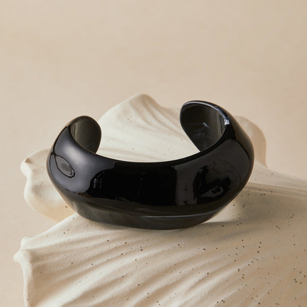 Acrylic Cuff Bracelet | ACB01 | Jet Black