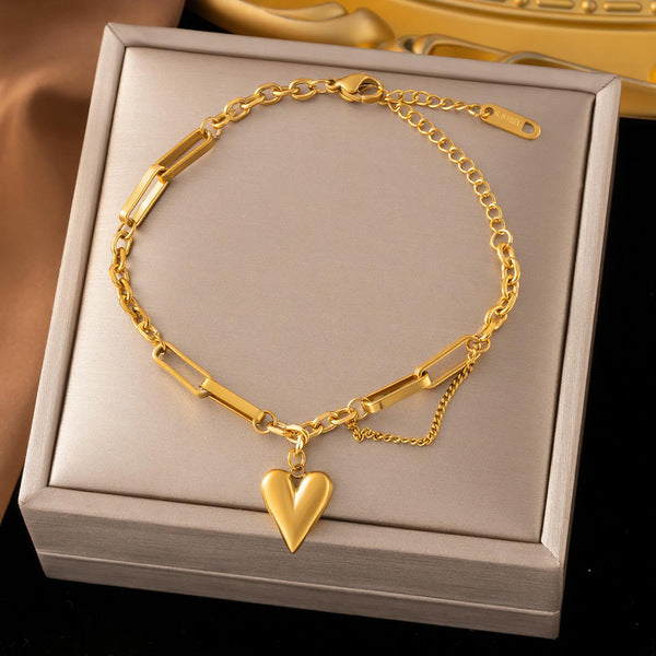 Chain Bracelet | SSCB124 | Heart Slicing