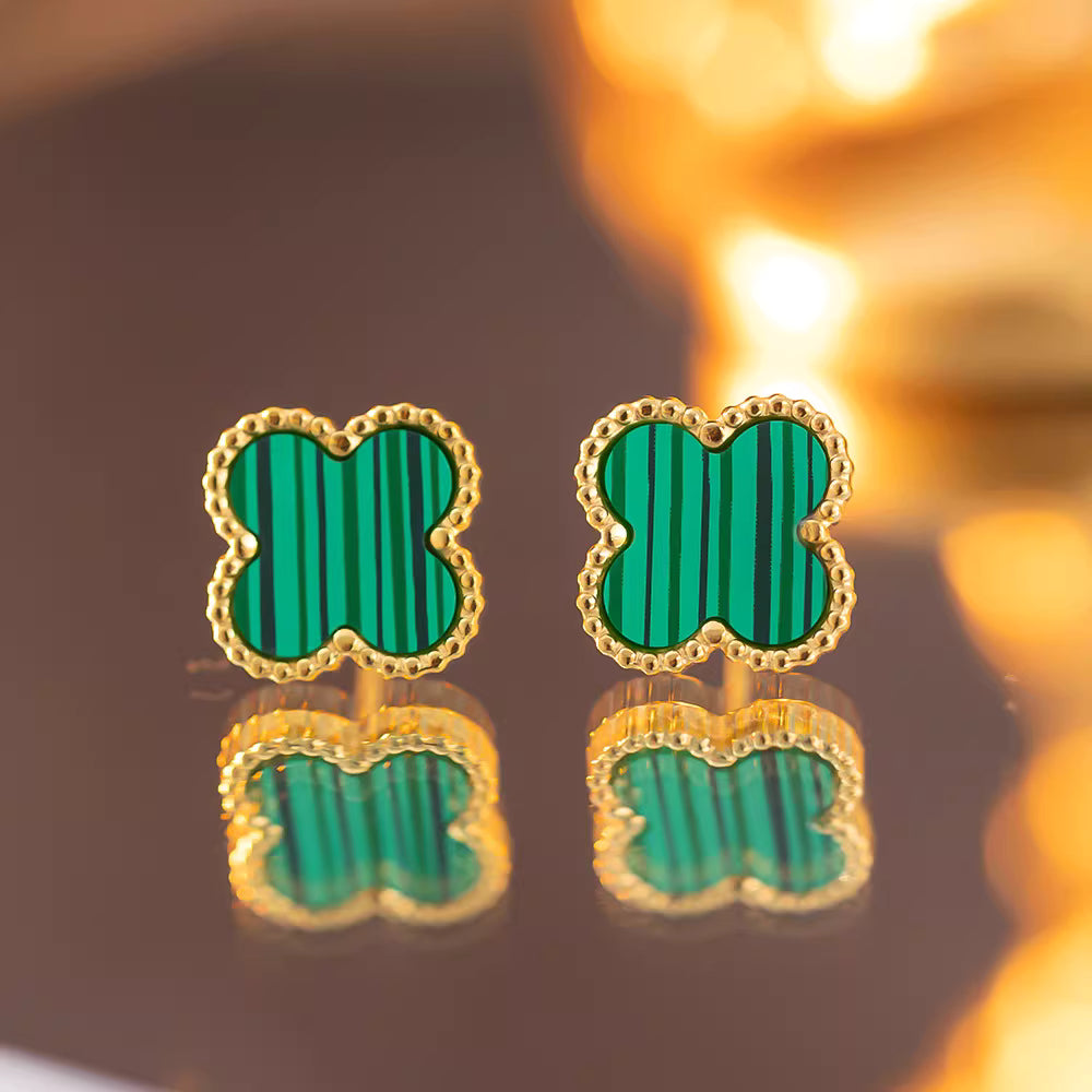 Clover Earrings | CE01 | Green